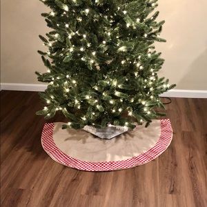 Red check Christmas Tree Skirt